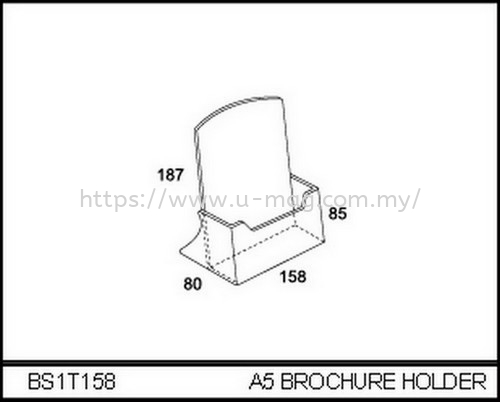 BS1T158 A5 BROCHURE HOLDER BROCHURE STAND Malaysia, Johor Bahru (JB), Ulu Tiram Manufacturer, Supplier, Supply, Supplies | U-Mag Acrylic Products (M) Sdn Bhd