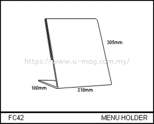 FC42 MENU HOLDER ʳƷǹ   Manufacturer, Supplier, Supply, Supplies | U-Mag Acrylic Products (M) Sdn Bhd