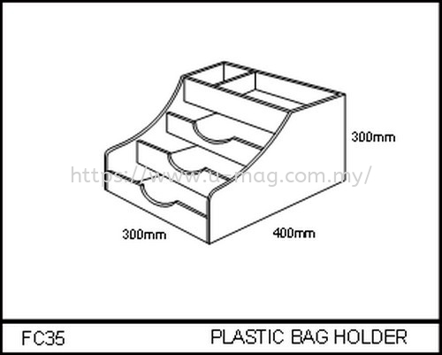 FC35 PLASTIC BAG HOLDER FOOD & CANDY Malaysia, Johor Bahru (JB), Ulu Tiram Manufacturer, Supplier, Supply, Supplies | U-Mag Acrylic Products (M) Sdn Bhd