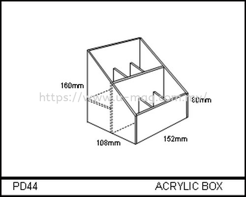 PD44 ACRYLIC BOX STATIONERY DISPLAY Malaysia, Johor Bahru (JB), Ulu Tiram Manufacturer, Supplier, Supply, Supplies | U-Mag Acrylic Products (M) Sdn Bhd