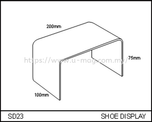 SD23 SHOE DISPLAY WALLET & SHOE DISPLAY Malaysia, Johor Bahru (JB), Ulu Tiram Manufacturer, Supplier, Supply, Supplies | U-Mag Acrylic Products (M) Sdn Bhd