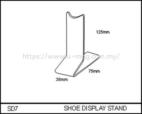 SD7 SHOE DISPLAY STAND WALLET & SHOE DISPLAY Malaysia, Johor Bahru (JB), Ulu Tiram Manufacturer, Supplier, Supply, Supplies | U-Mag Acrylic Products (M) Sdn Bhd