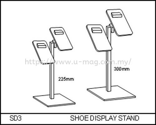 SD3 SHOE DISPLAY STAND WALLET & SHOE DISPLAY Malaysia, Johor Bahru (JB), Ulu Tiram Manufacturer, Supplier, Supply, Supplies | U-Mag Acrylic Products (M) Sdn Bhd