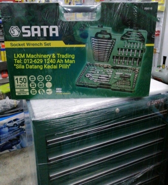 Sata 150pcs 1/4", 3/8" & 1/2" Socket Set(S.A.E & Metric)