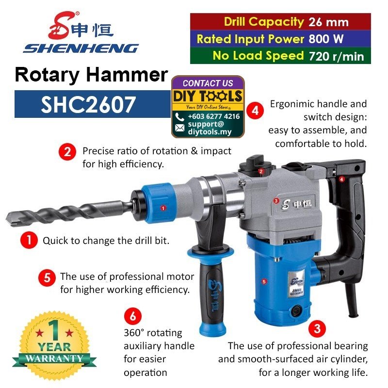 SHENHENG Rotary Hammer SHC2607 Rotary 