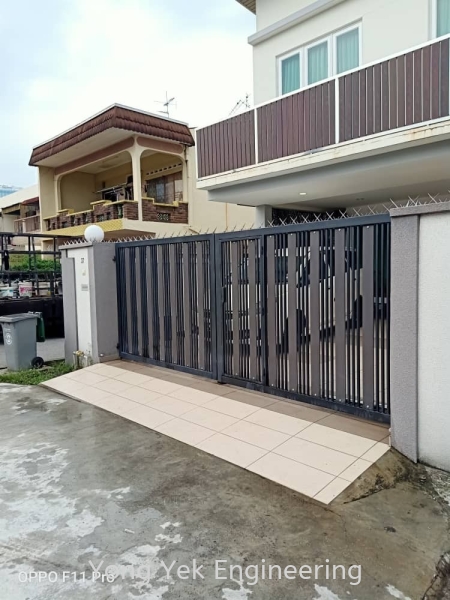  Main Gate With Aluminium Panel Main Gate  Malaysia, Johor Bahru (JB), Ulu Tiram Supplier, Suppliers, Supply, Supplies | Yong Yek Engineering Sdn Bhd