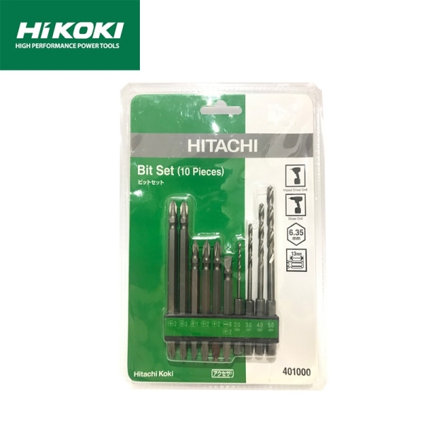 Hikoki 10pcs Bit Set (401000) Accessories  Hikoki (Powertools) Penang, Malaysia, Bukit Mertajam Supplier, Distributor, Supply, Supplies | Pen World Machinery Sdn Bhd