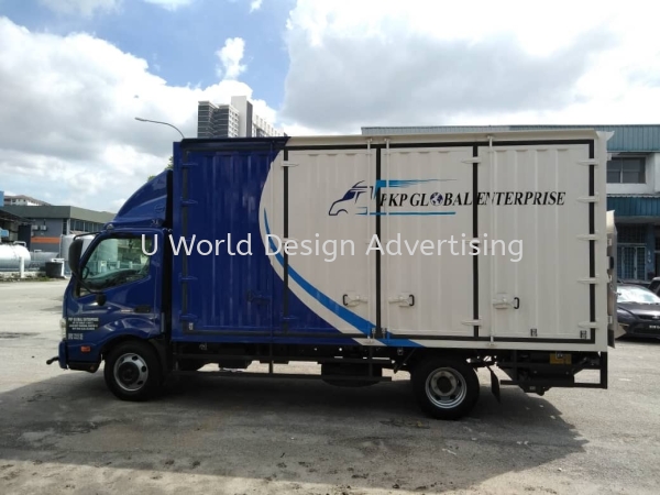 PKT Global Enterprise  box truck inkjet uv sticker  at usj19 subang jaya selangor LORRY BOX TRUCK WRAPPING STICKER Malaysia, Selangor, Klang, Kuala Lumpur (KL) Manufacturer, Supplier, Supply, Supplies | U World Design Advertising