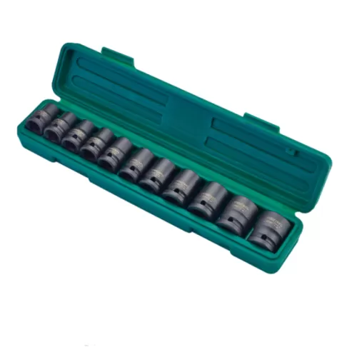 11PCS 1/2" DR. 6PT FLANK IMPACT SOCKET SET (MM) (S03A4111S)