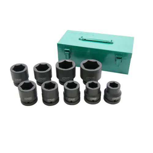 9PCS 1" DR 6PT FLANK IMPACT SOCKET SET (S03A8109S)