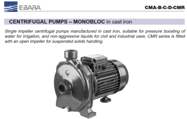 Ebara Monobloc In Cast Iron Pumps SMA-B-C-D-SMR Ebara Pump Pumps Malaysia, Selangor, Kuala Lumpur (KL), Subang Jaya Supplier, Suppliers, Supply, Supplies | Summer Air-Conditioning Engineering Sdn Bhd