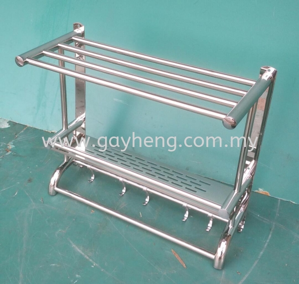 S/S Bathroom 2 Tier Wall Mounted Shampoo Rack ׸2ԡԡ¶ Bathroom Accessories Household Products Johor, Malaysia, Batu Pahat Supplier, Manufacturer, Supply, Supplies | Gayheng Stainless Steel Sdn Bhd