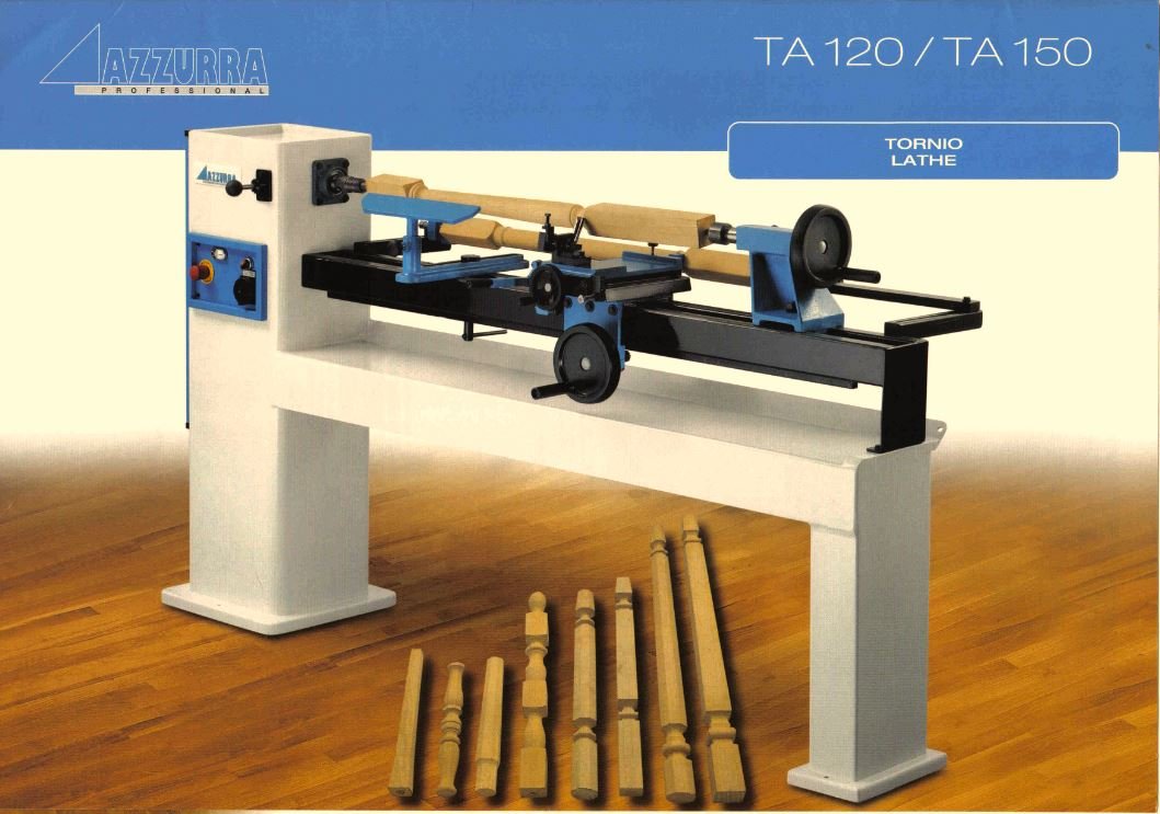 AZZURRA Professional Wood Turning Lathe Machine TA 120