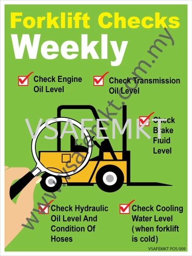 ForkLift Weekly Check List Poster 