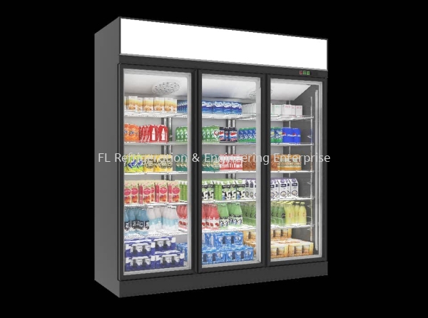 FLOWER 3 DOOR DISPLAY CHILLER PREMIUM GLASS DISPLAY TYPE CHILLER OR FREEZER REFRIGERATOR (CHILLER OR FREEZER) Johor Bahru (JB), Malaysia Supplier, Suppliers, Supply, Supplies | FL Refrigeration & Engineering Enterprise (M) Sdn Bhd