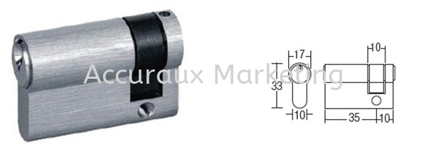 Half Profile Cylinder Cylinder 01. ARCHITECTURAL HARDWARE Selangor, Malaysia, Kuala Lumpur (KL), Sungai Buloh Supplier, Distributor, Supply, Supplies | Accuraux Marketing Sdn Bhd