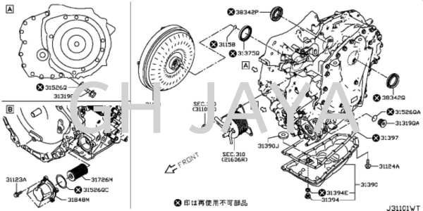 NS SERENA C26 CVT AUTO GEAR FILTER  NISSAN PARTS Kedah, Sungai Petani, Malaysia Supplier, Suppliers, Supply, Supplies | GH Jaya Autoparts Sdn Bhd