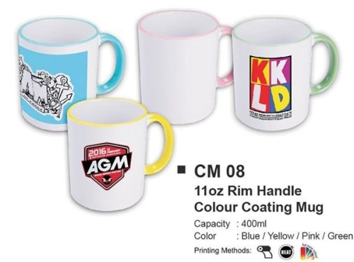 CM 08 (11oz Rim Handle Color Coating Mug)