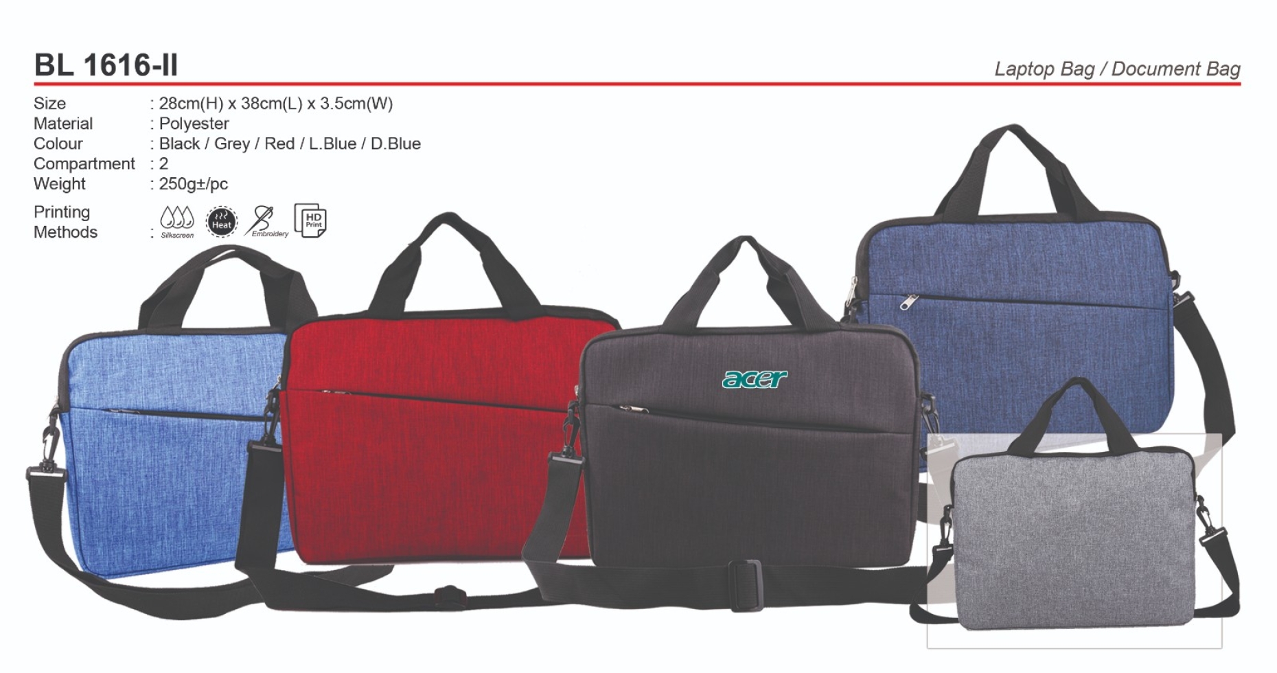 BD1616-II Laptop Bag / Document Bag (A)