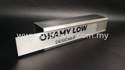 Table Signs - Aluminium Holder & Aluminium Name Plate 