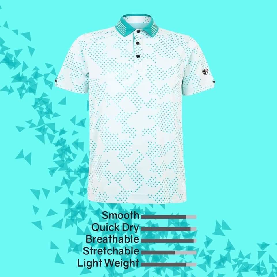 CREST LINK 2020 QUICK DRY WHITE CHECKERED APPAREL