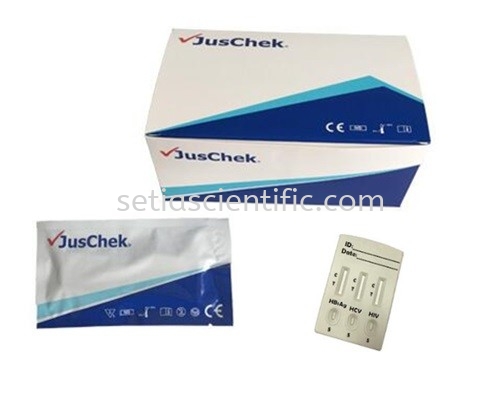 HBsAg/HCV/HIV Combo Rapid Test Cassette JusChek Infectious Disease Rapid Test Kuala Lumpur (KL), Malaysia, Selangor Supplier, Suppliers, Supply, Supplies | Setia Scientific Solution