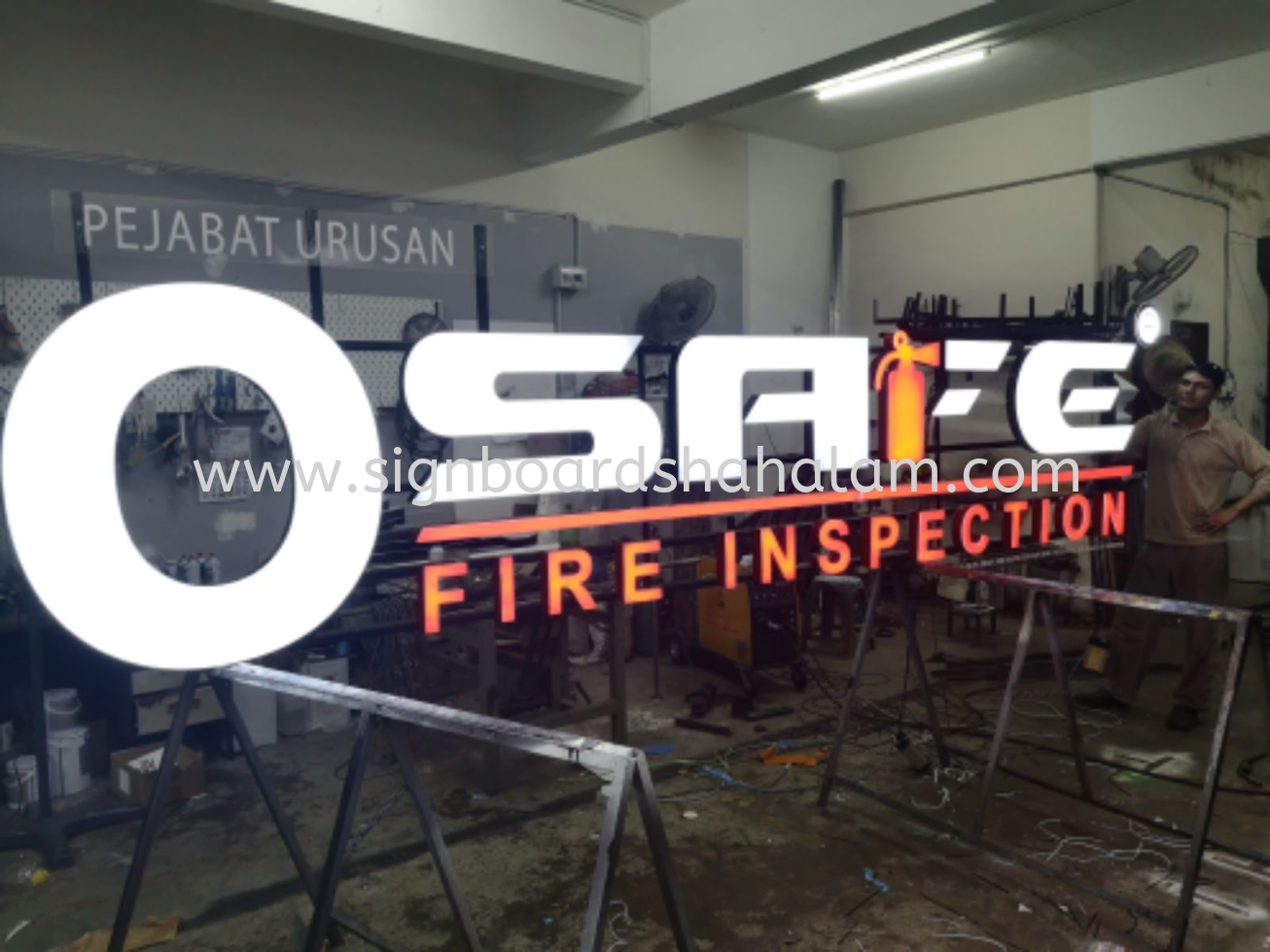 O SAFE FIRE INSPECTION 3D LED SIGNAGE, Puchong 