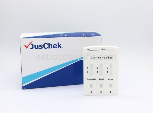 Entamoeba/Giardia/Crypto Combo Rapid Test Cassette (3 Windows) JusChek Infectious Disease Rapid Test Kuala Lumpur (KL), Malaysia, Selangor Supplier, Suppliers, Supply, Supplies | Setia Scientific Solution