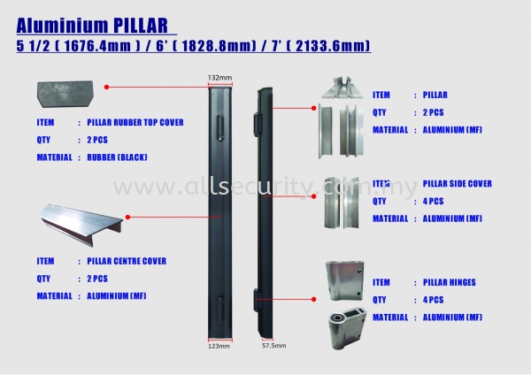 ALUMINIUM PILLAR  ALUMINIUM PILLAR GATE ACCESSORIES Singapore, Johor, Senai, Selangor, Seremban, Malaysia Manufacturer, Supplier, Supply, Supplies | AST Automation Pte Ltd