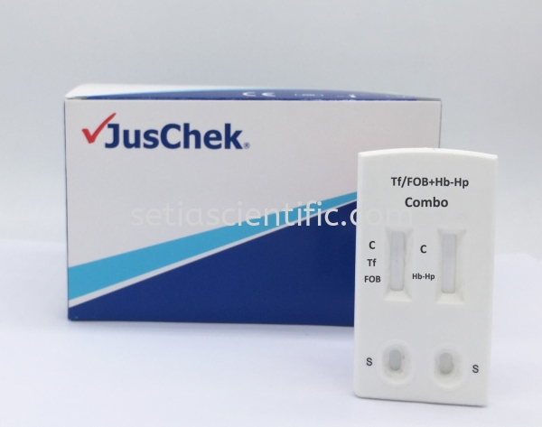 Transferrin/FOB and HP/Hb Combo Rapid Test Cassette JusChek Oncology Rapid Test Kuala Lumpur (KL), Malaysia, Selangor Supplier, Suppliers, Supply, Supplies | Setia Scientific Solution