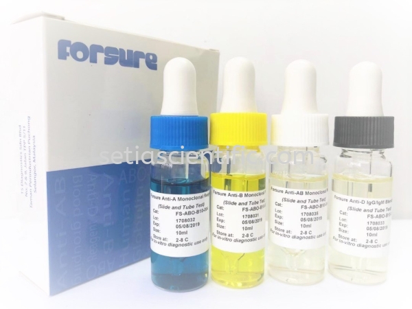 Blood Grouping Reagent Forsure Blood Grouping Kuala Lumpur (KL), Malaysia, Selangor Supplier, Suppliers, Supply, Supplies | Setia Scientific Solution