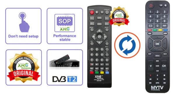 MYTV DVB-T2 REMOTE CONTROL MYTV DVB REMOTE CONTROL Johor Bahru (JB), Malaysia Manufacturer, Supplier | XET Sales & Services Sdn Bhd