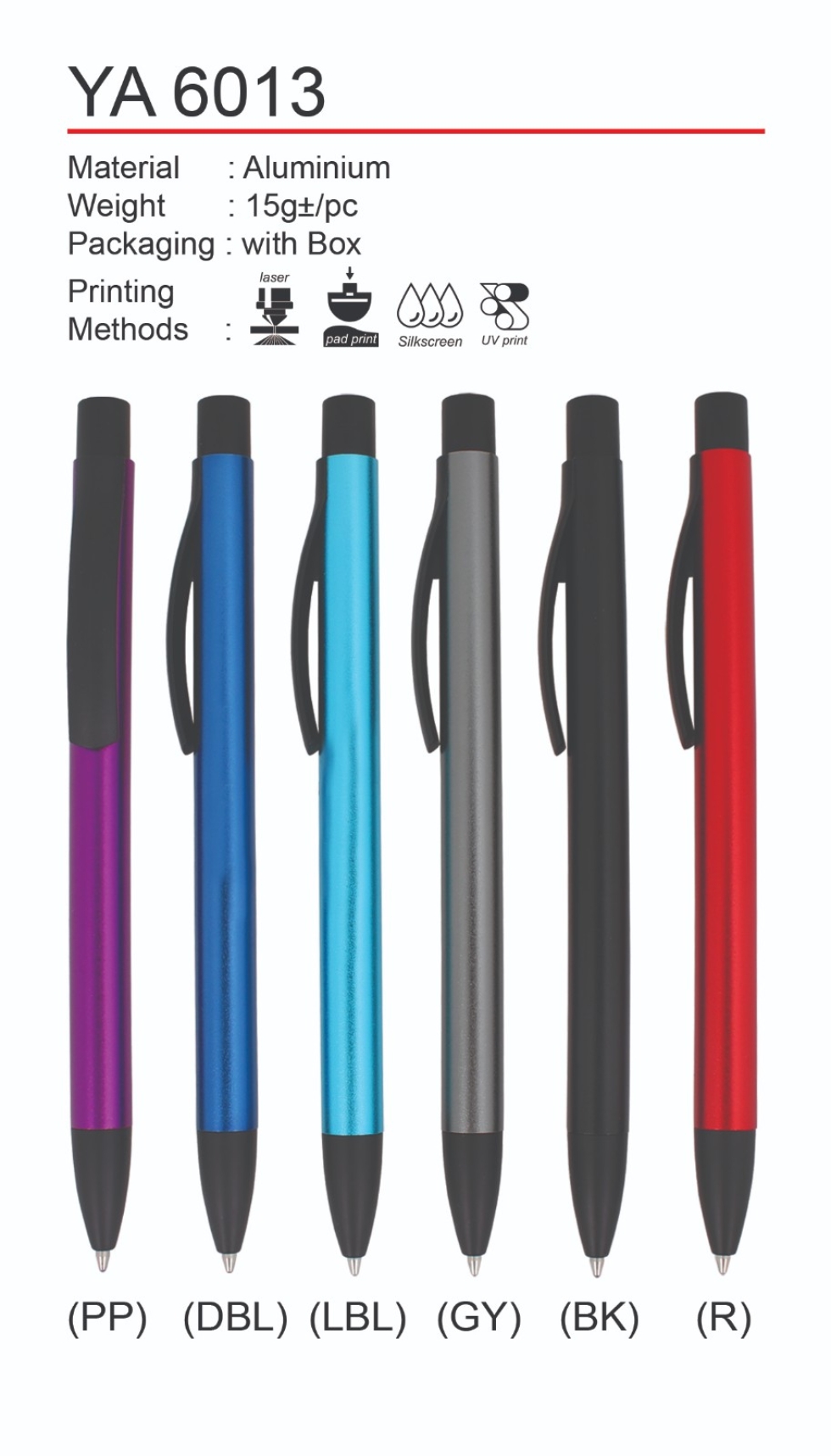 YA 6013 Aluminium Pen (A)