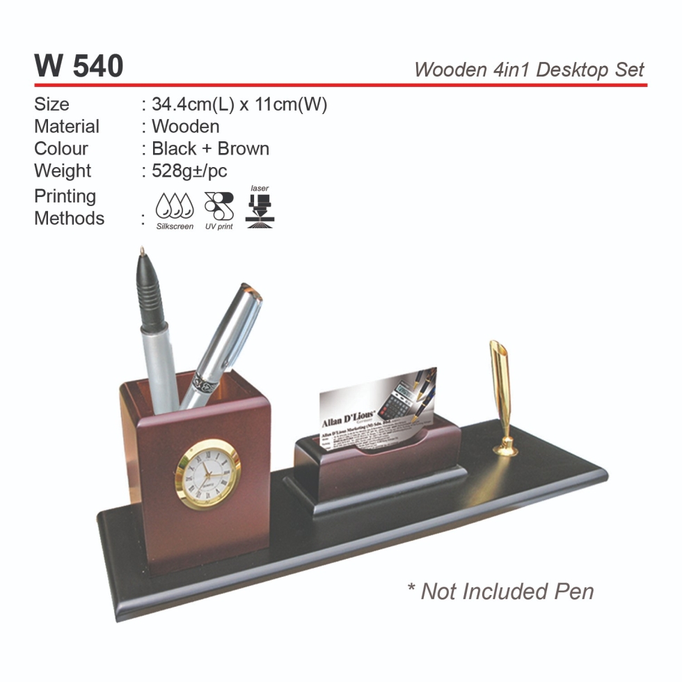 W 540 Wooden 4in1 Desktop Set (A)