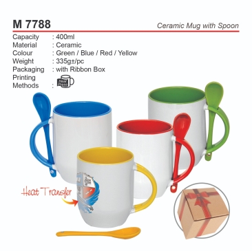 D*M 7788 (Ceramic Mug with Spoon)(A)