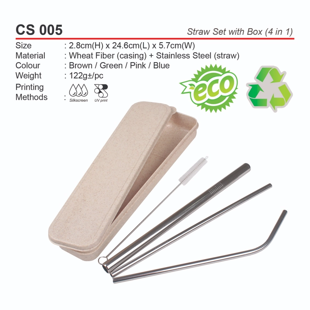 CS 005 (Straw Set with Box) (4in1) (A)