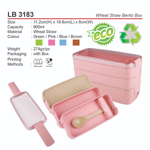 LB 3183 (Wheat Straw Bento Box)(A)