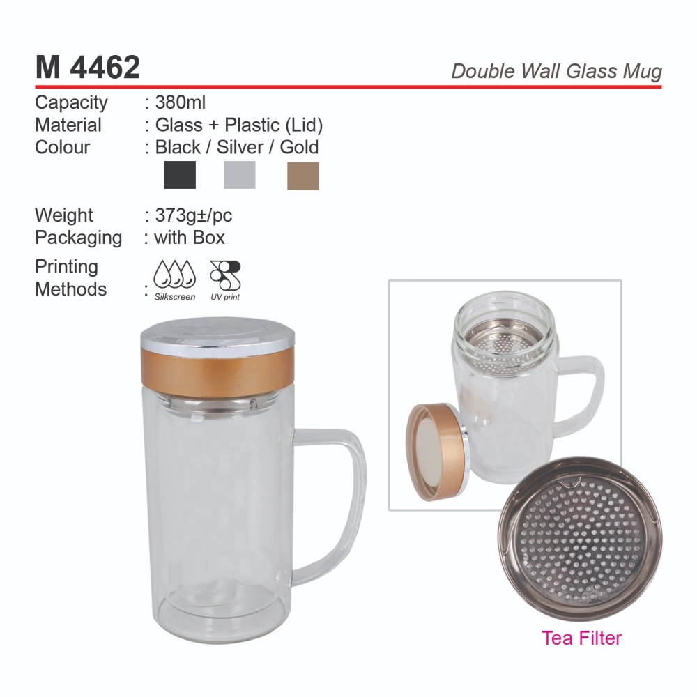 M 4462 (Double Wall Glass Mug)(A)