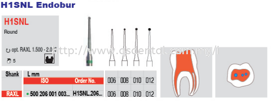 H1SNL EndoBur  Surgery Dentist Tungsten Carbide Edenta Selangor, Malaysia, Kuala Lumpur (KL), Banting Supplier, Suppliers, Supply, Supplies | QS Dental Supply Sdn Bhd