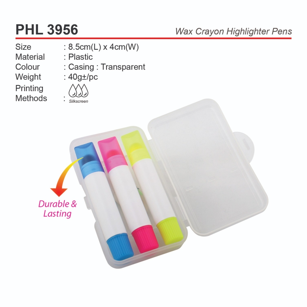 PHL 3956 Wax Crayon Highlighter Pens (A)