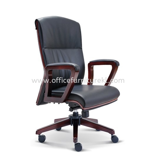 FLORA DIRECTOR MEDIUM BACK LEATHER OFFICE CHAIR - Top 10 Best Model Wooden Director Office Chair | Wooden Director Office Chair Glo Damansara Shopping Mall | Wooden Director Office Chair Uptown PJ | Wooden Director Office Chair Ulu Kelang 