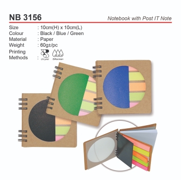 D*NB 3156 Notebook with Post IT Note