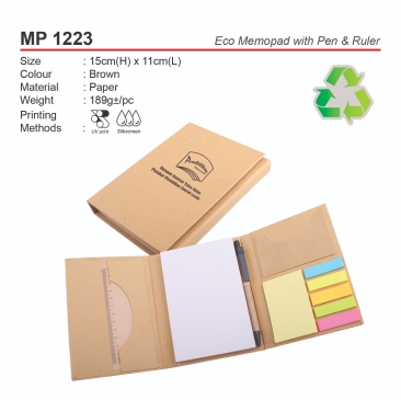 MP 1223 Eco Memopad with Pen & Ruler