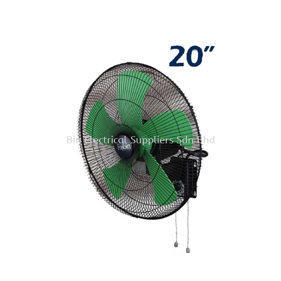 Wall Fan ABS Blade (5 Blade - 3 Choice of Colours) FBW-20P Powerful Wall Fan Malaysia, Perak, Sitiawan Supplier, Suppliers, Supply, Supplies | Bin Electrical Suppliers Sdn Bhd