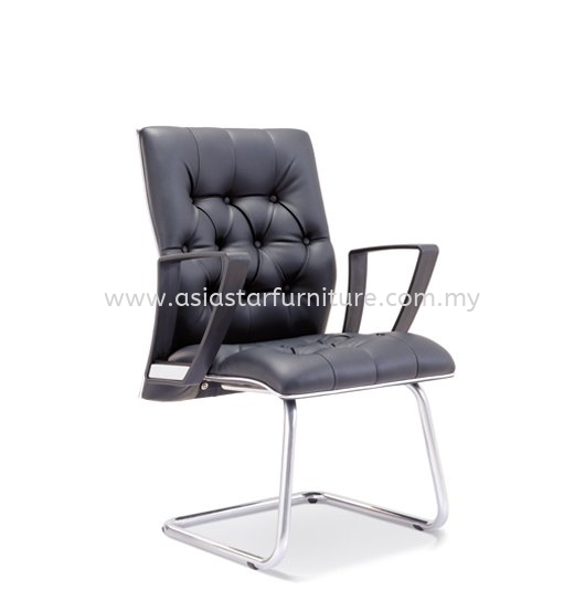 ZYRON VISITOR DIRECTOR CHAIR | LEATHER OFFICE CHAIR MACHANG KELANTAN