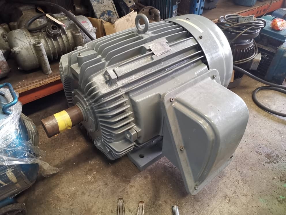 Second Hand Teco 75hp 4poles three phase foot mounted motor Second Hand  Induction Motor / Used Electric