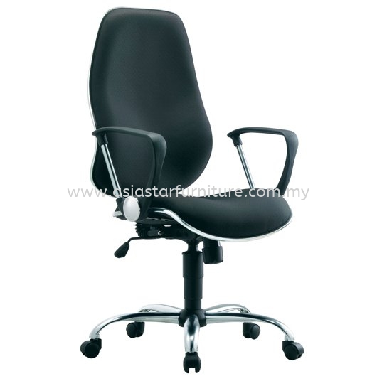 RIXIS SECRETARIAL FABRIC HIGH BACK OFFICE CHAIR- fabric office chair cyber jaya | fabric office chair putra jaya | fabric office chair jalan binjai