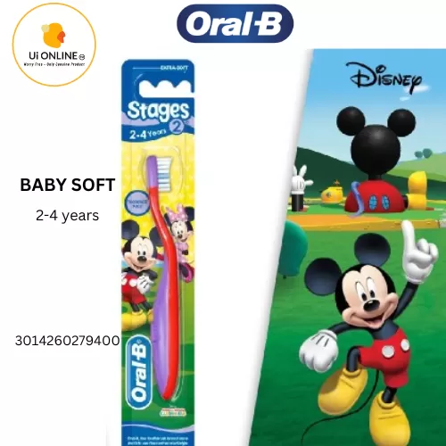 Oral-B Stages 2 (2-4 Years Old) Mickey & Minnie Mouse Toothbrush (1s)  Blister ( Extra Soft) Malaysia, Johor Supplier, Distributor, Importer,  Supply | Unique Image Sdn Bhd