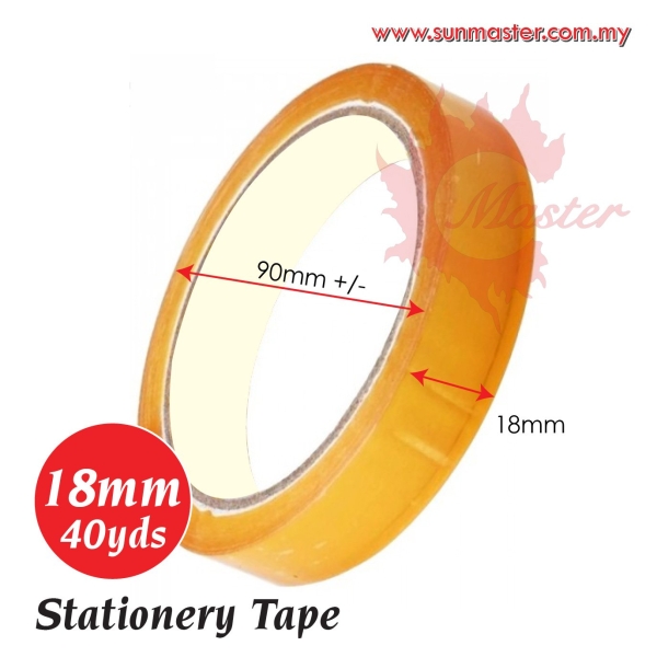 18mm x 40yds Stationery Tape Stationery Tape ľ߽ Tape Products and Dispenser 뽺 Petaling Jaya (PJ), Selangor, Kuala Lumpur (KL), Malaysia. Supplier, Supply, Supplies, Service | Sun Master Fancy Paper Sdn Bhd