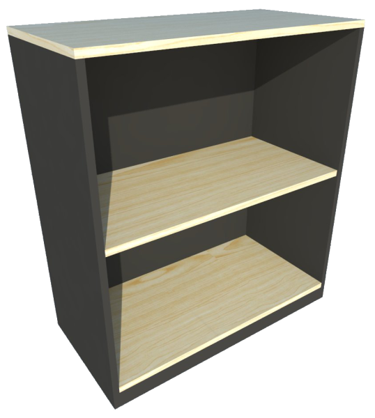 Low Cabinet Open Shelve (Maple + Graphite) Low Cabinet Open Shelf Cabinets Loose Furniture Johor Bahru (JB), Malaysia, Iskandar Supplier, Suppliers, Supply, Supplies | PSB Decoration Sdn Bhd